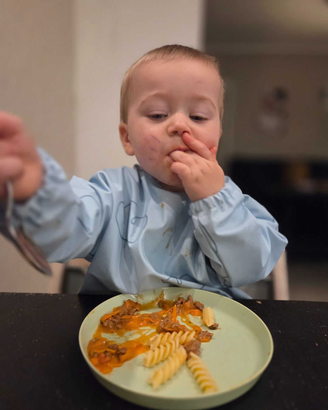 Trollefant Hagesmæk med ærmer – 2-pak, Blå