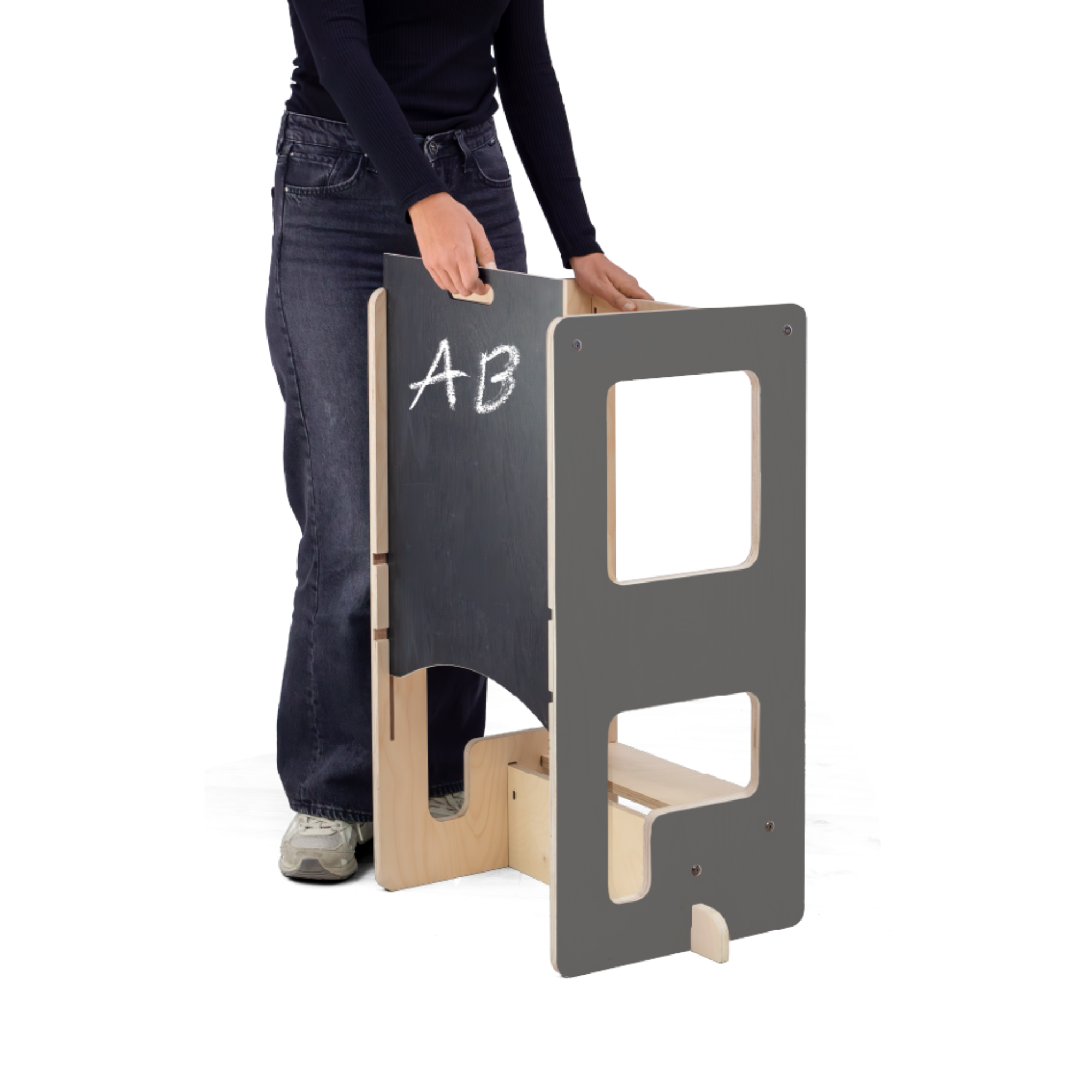 Kule Flip, grå – fleksibel køkken- og aktivitetsplatform