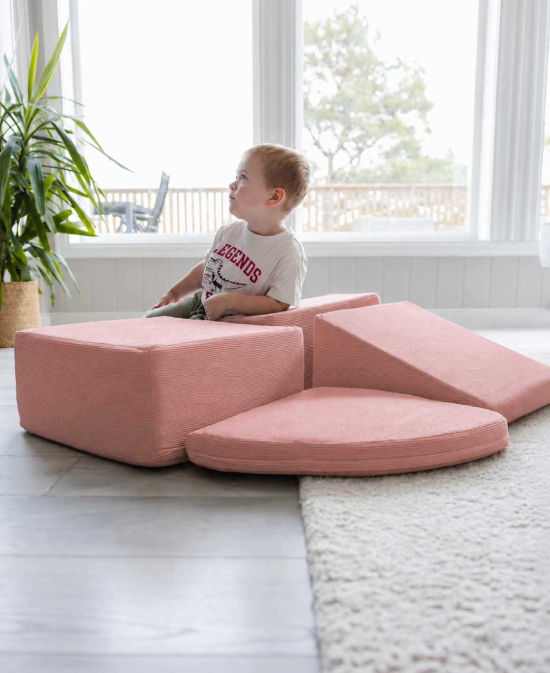 Trollefant Skumblokke 4 Dele, Cord, Rosa