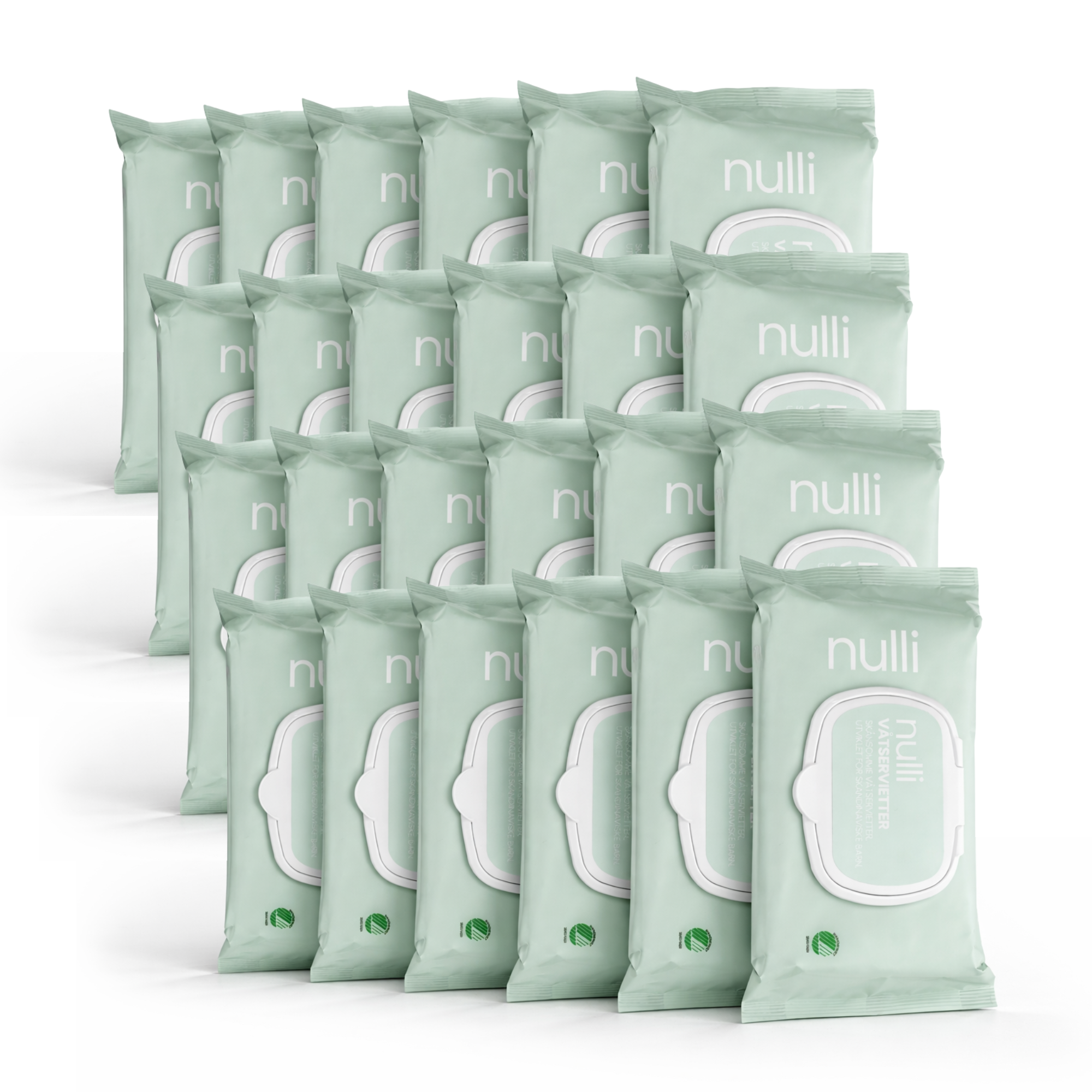 24x Nulli vådservietter 72 stk. Svanemærket