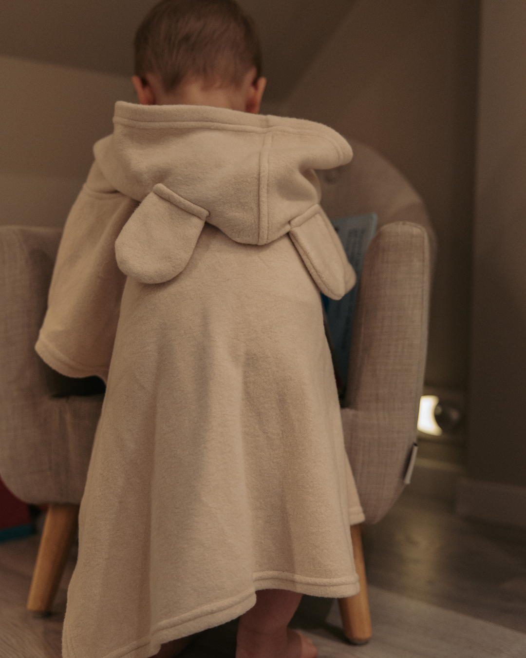 Trollefant Luksus Badeponcho – Bambus, Beige