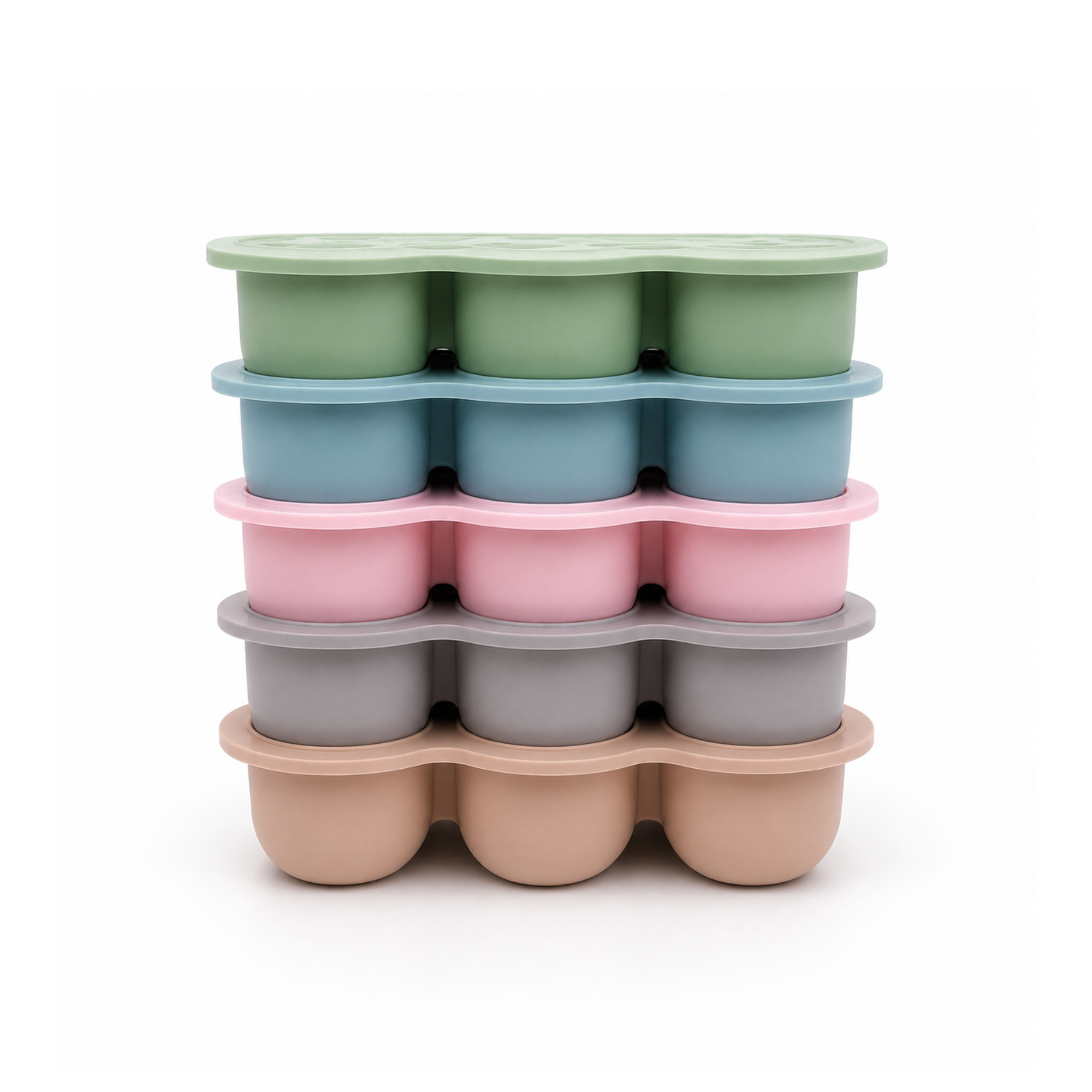 Trollefant fryseform med låg – 9 x 60 ml (Blå)
