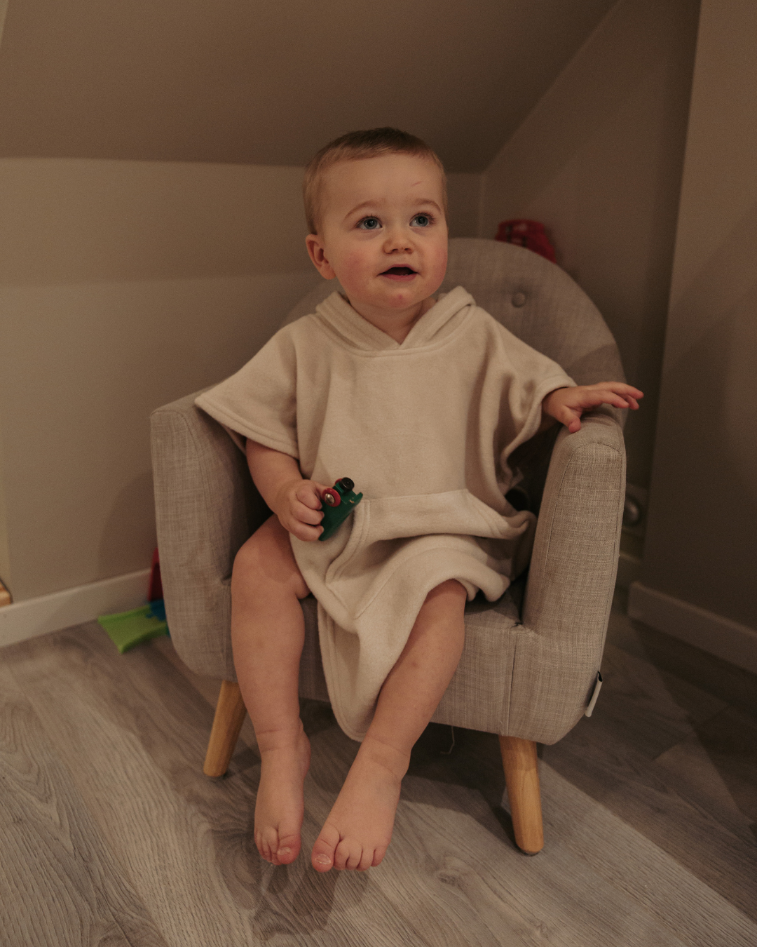 Trollefant Luksus Badeponcho – Bambus, Beige