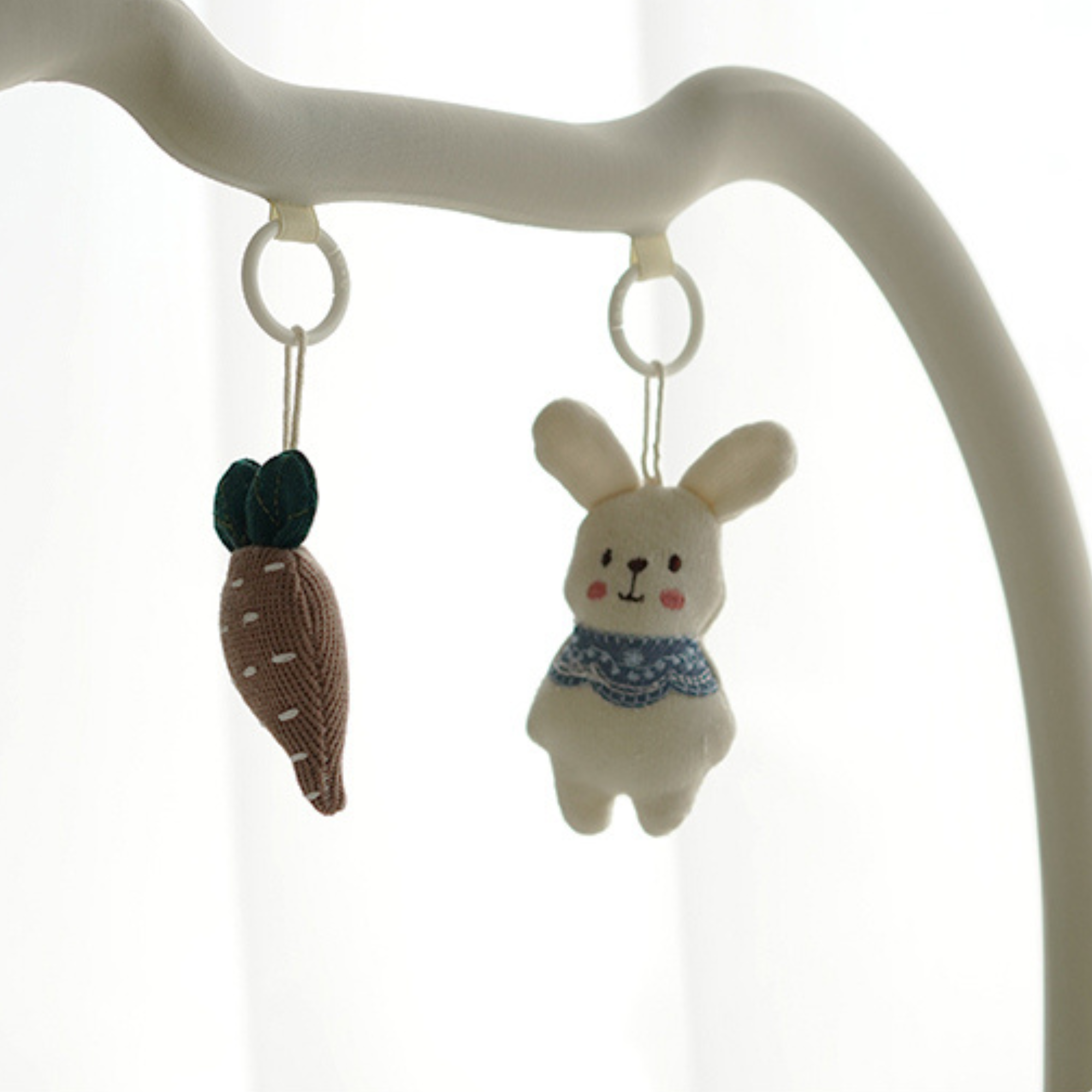 Puslemåtte med sele og aftagelig legebøjle, Grå