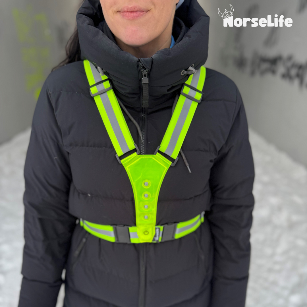 Norselife Refleksvest med LED-lys – Vælg farve