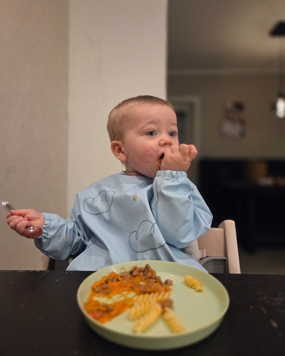 Trollefant Hagesmæk med ærmer – 2-pak, Blå