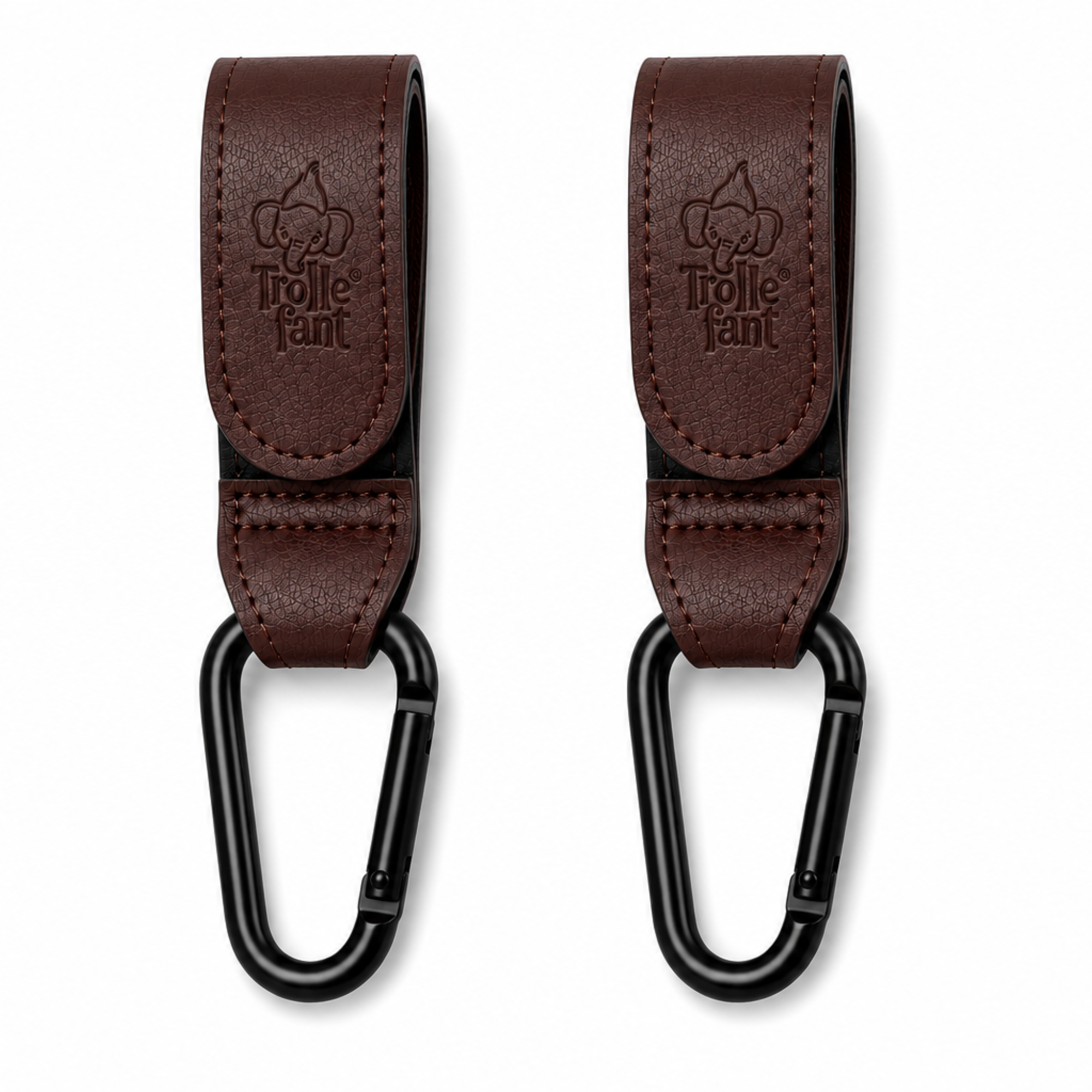 Trollefant Premium-barnevognskroge, 2-pack, brun