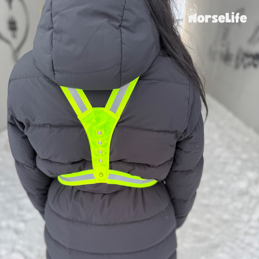 Norselife Refleksvest med LED-lys – Vælg farve