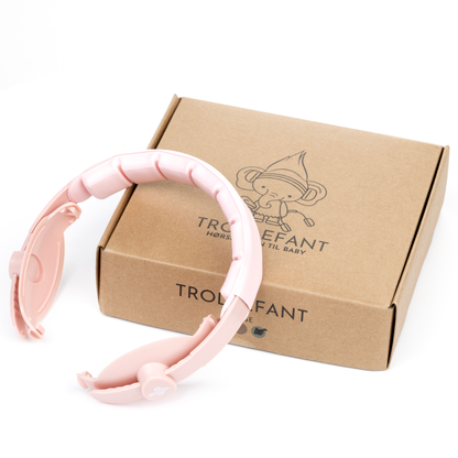 Trollefant høreværn til baby 2 i 1, rosa