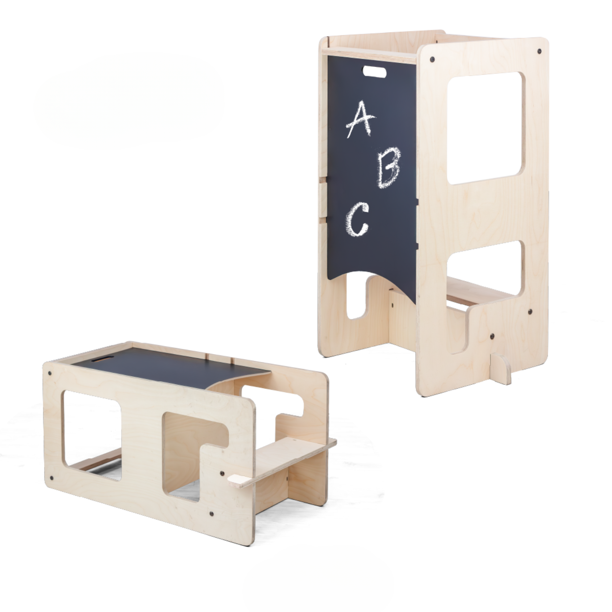 Kule Flip, natur – fleksibel køkken- og aktivitetsplatform