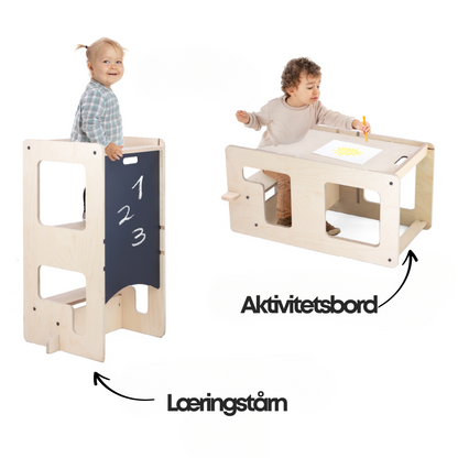 Kule Flip, natur – fleksibel køkken- og aktivitetsplatform