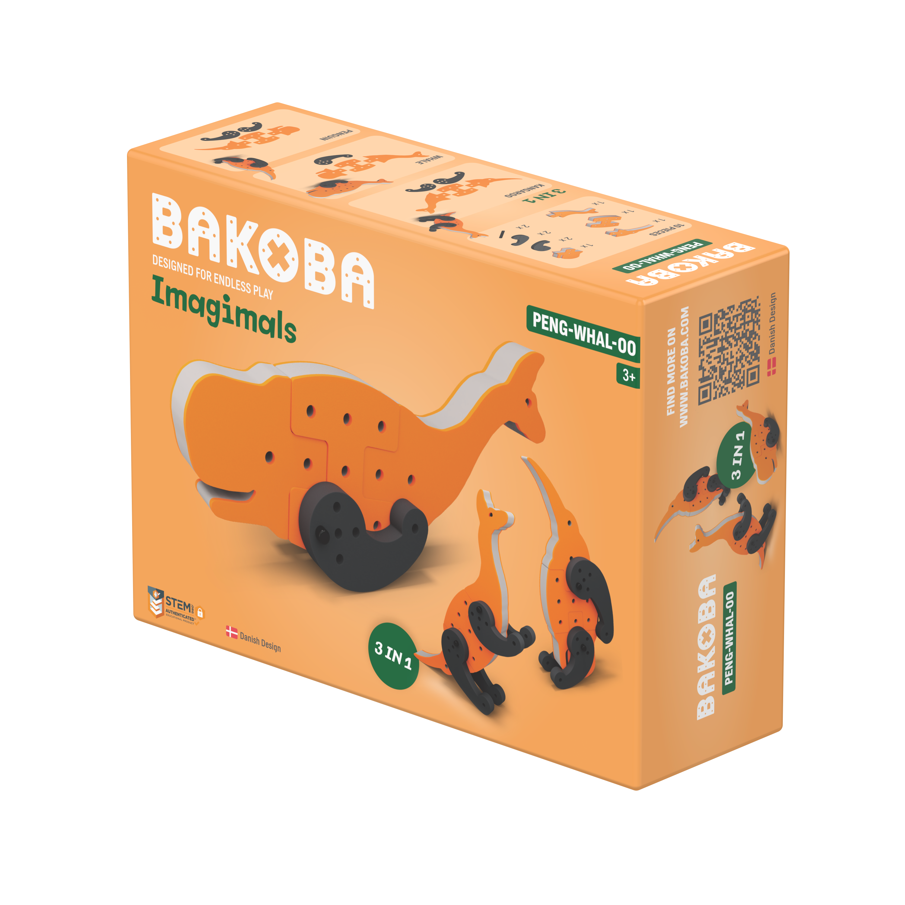 BAKOBA Peng-Whal-Oo – byggesæt i blødt skum