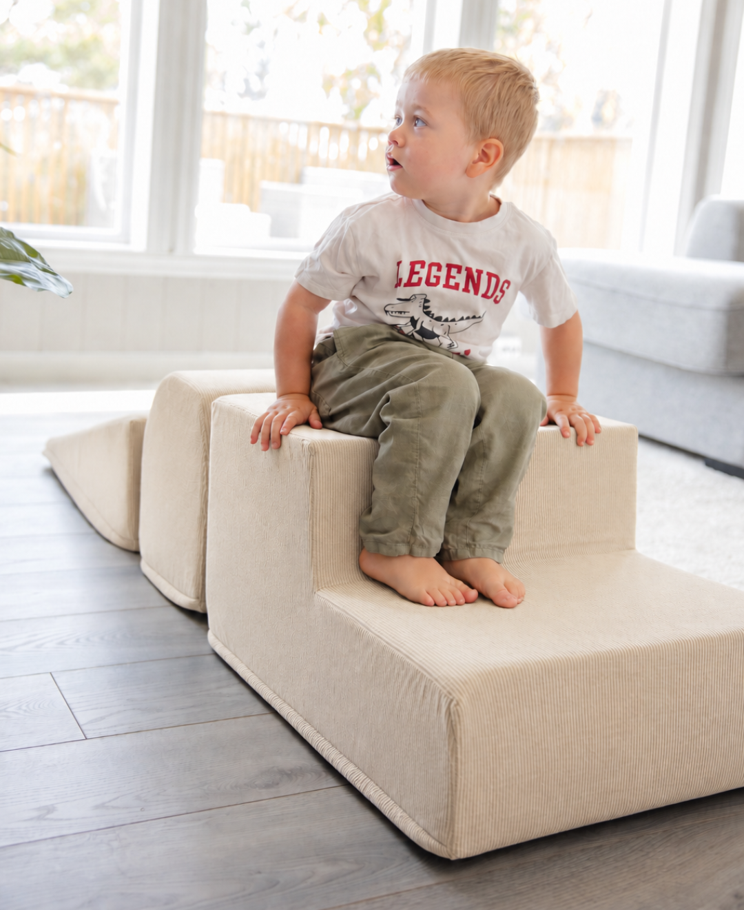 Trollefant Skumblokke 3 Dele, Cord, Beige