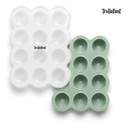 Trollefant Fryseform med låg, 12x45 ml, Grøn
