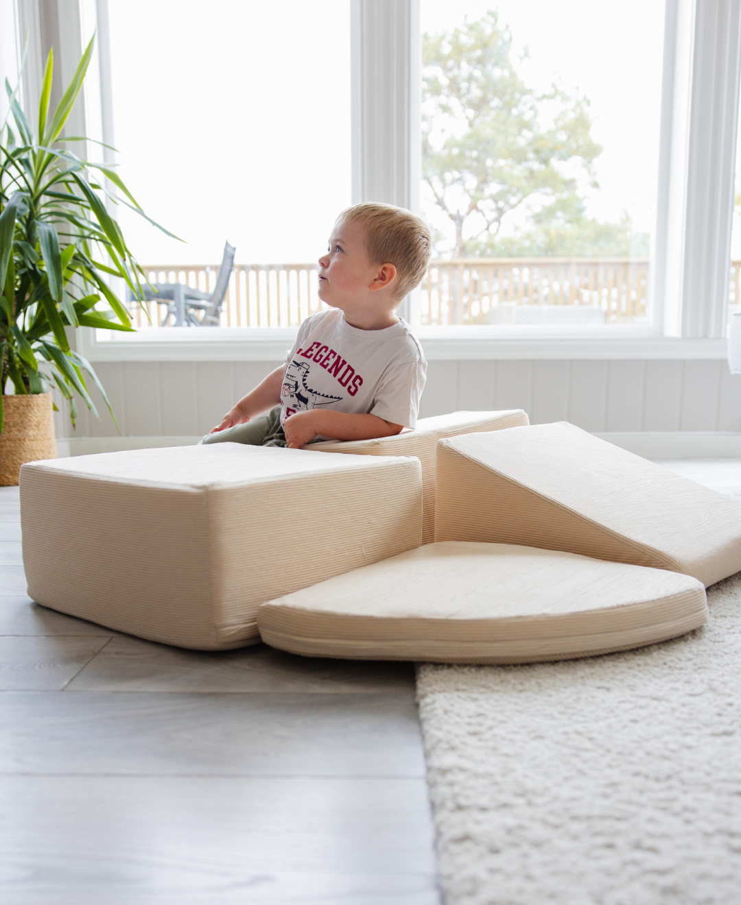 Trollefant Skumblokke 4 Dele, Cord, Beige