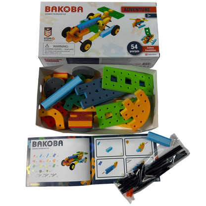 BAKOBA Adventurer – byggesæt i blødt skum (54 dele)