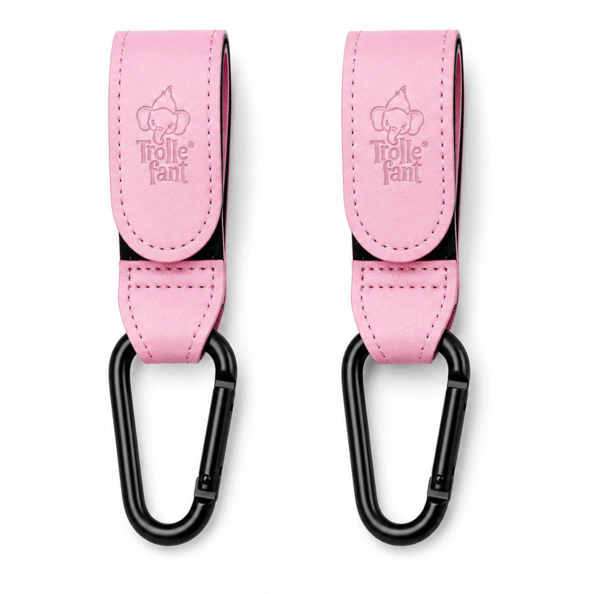 Trollefant Premium-barnevognskroge, 2-pack, rosa