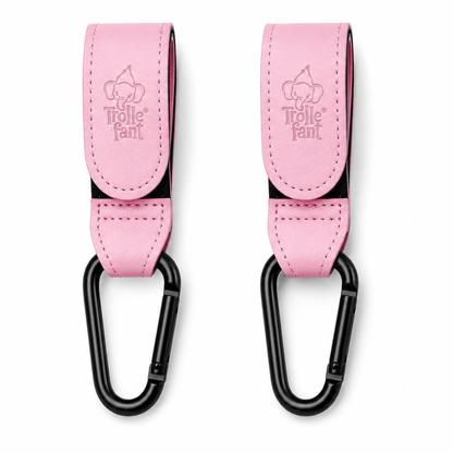 Trollefant Premium-barnevognskroge, 2-pack, rosa