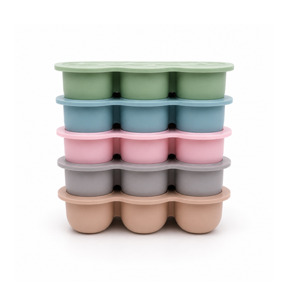 Trollefant fryseform med låg – 9 x 60 ml (Rosa)