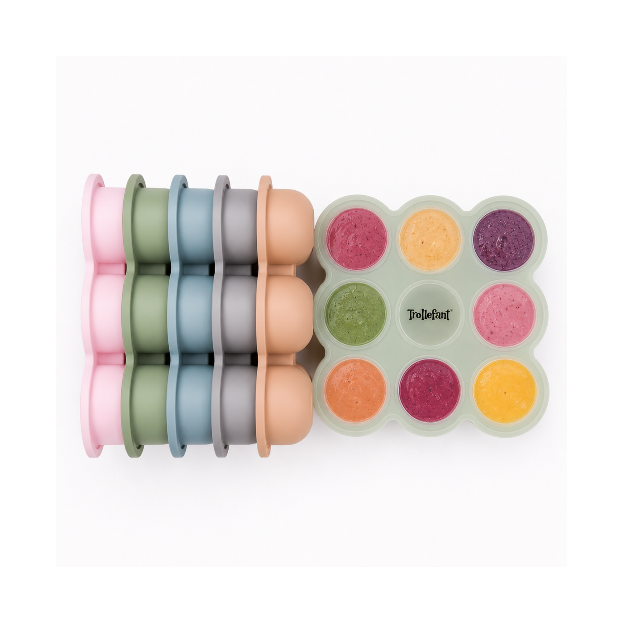 5x Trollefant fryseform med låg – 9 x 60 ml