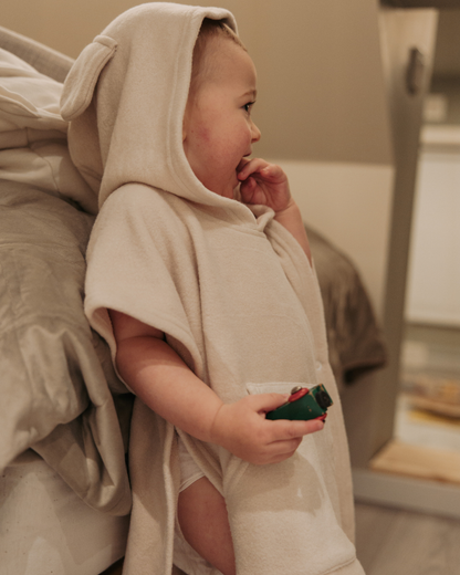 Trollefant Luksus Badeponcho – Bambus, Beige