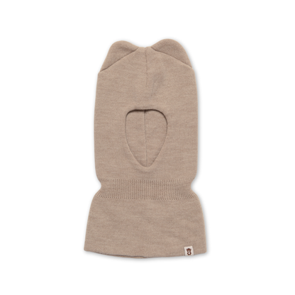 Balaklava i merinould, beige