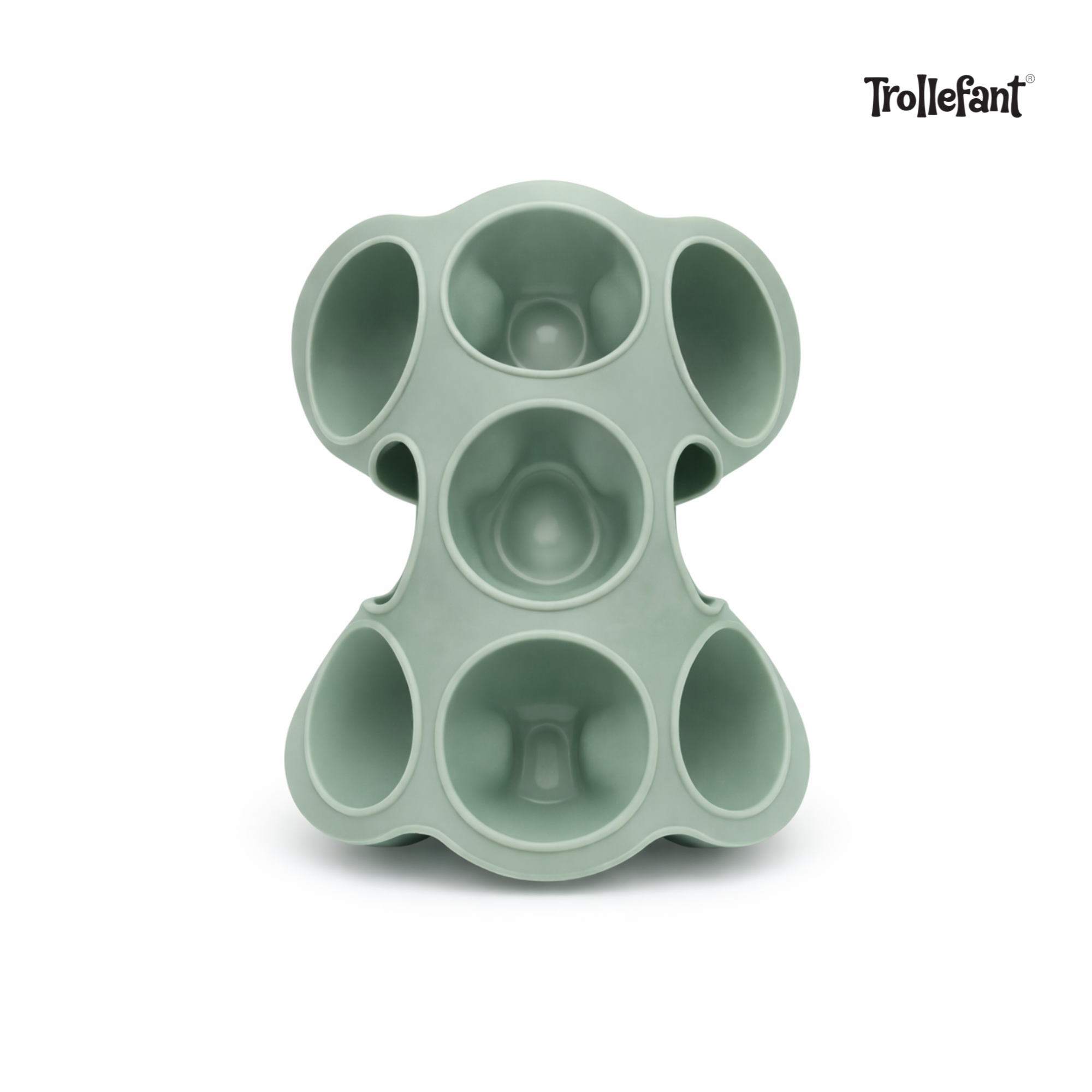 Trollefant fryseform med låg – 9 x 60 ml (Grøn)