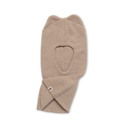 Balaklava i merinould, beige