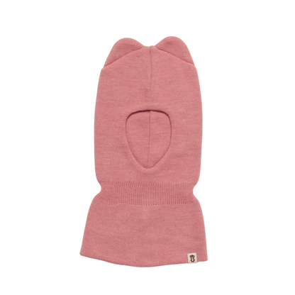 Balaklava i merinould, rosa