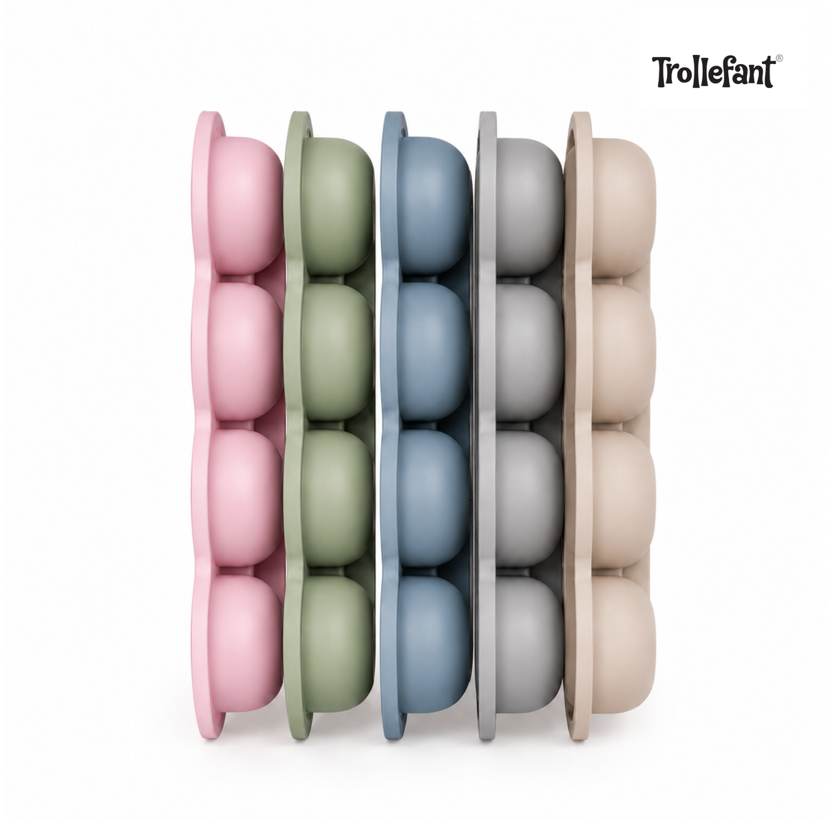 Trollefant Fryseform med låg, 12x45 ml, Grøn