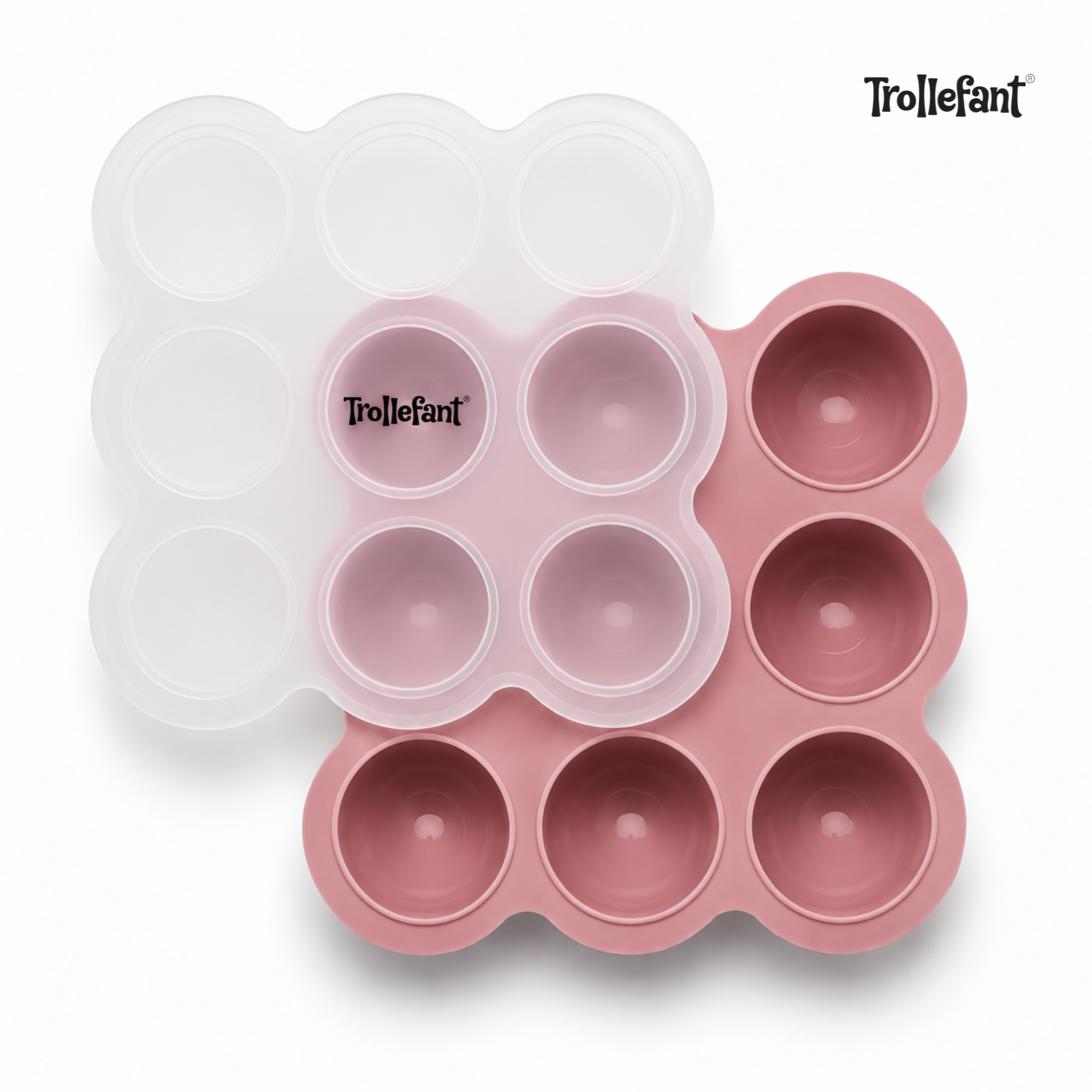 5x Trollefant fryseform med låg – 9 x 60 ml