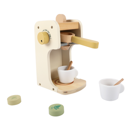 Legekaffemaskine i træ