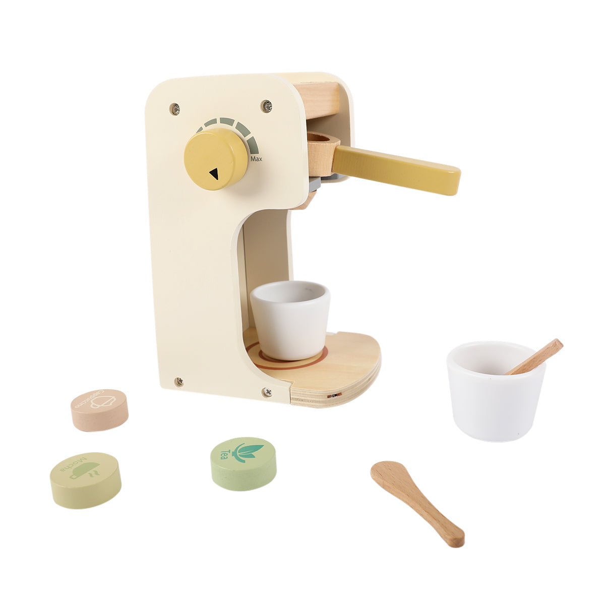 Legekaffemaskine i træ