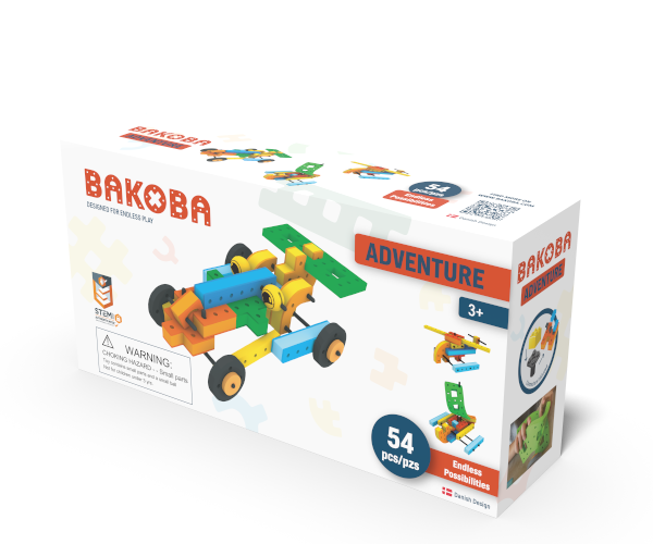 BAKOBA Adventurer – byggesæt i blødt skum (54 dele)