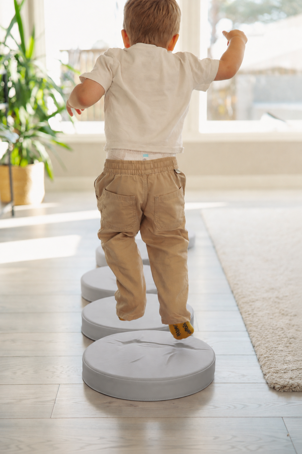 Trollefant Balancepuder – 6-pak, Lysegrå