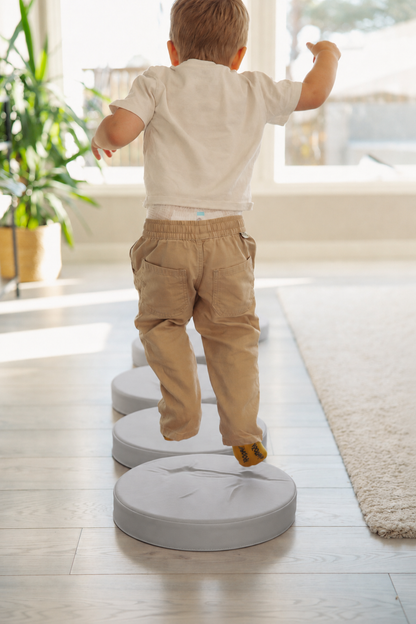 Trollefant Balancepuder – 6-pak, Lysegrå