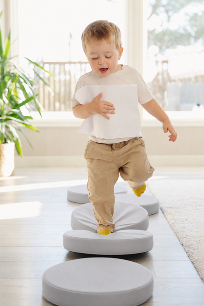 Trollefant Balancepuder – 6-pak, Lysegrå