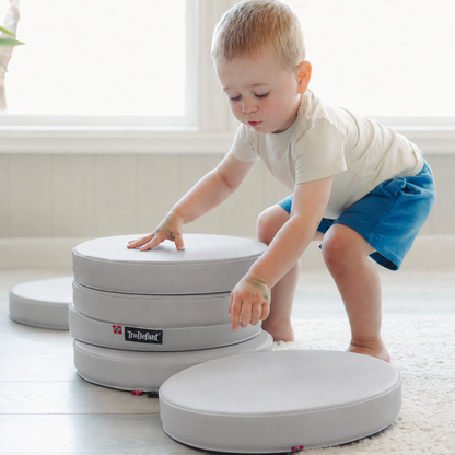 Trollefant Balancepuder – 6-pak, Lysegrå