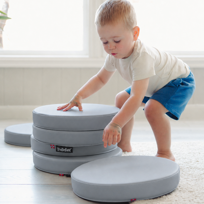 Trollefant Balancepuder – 6-pak, Mellemgrå