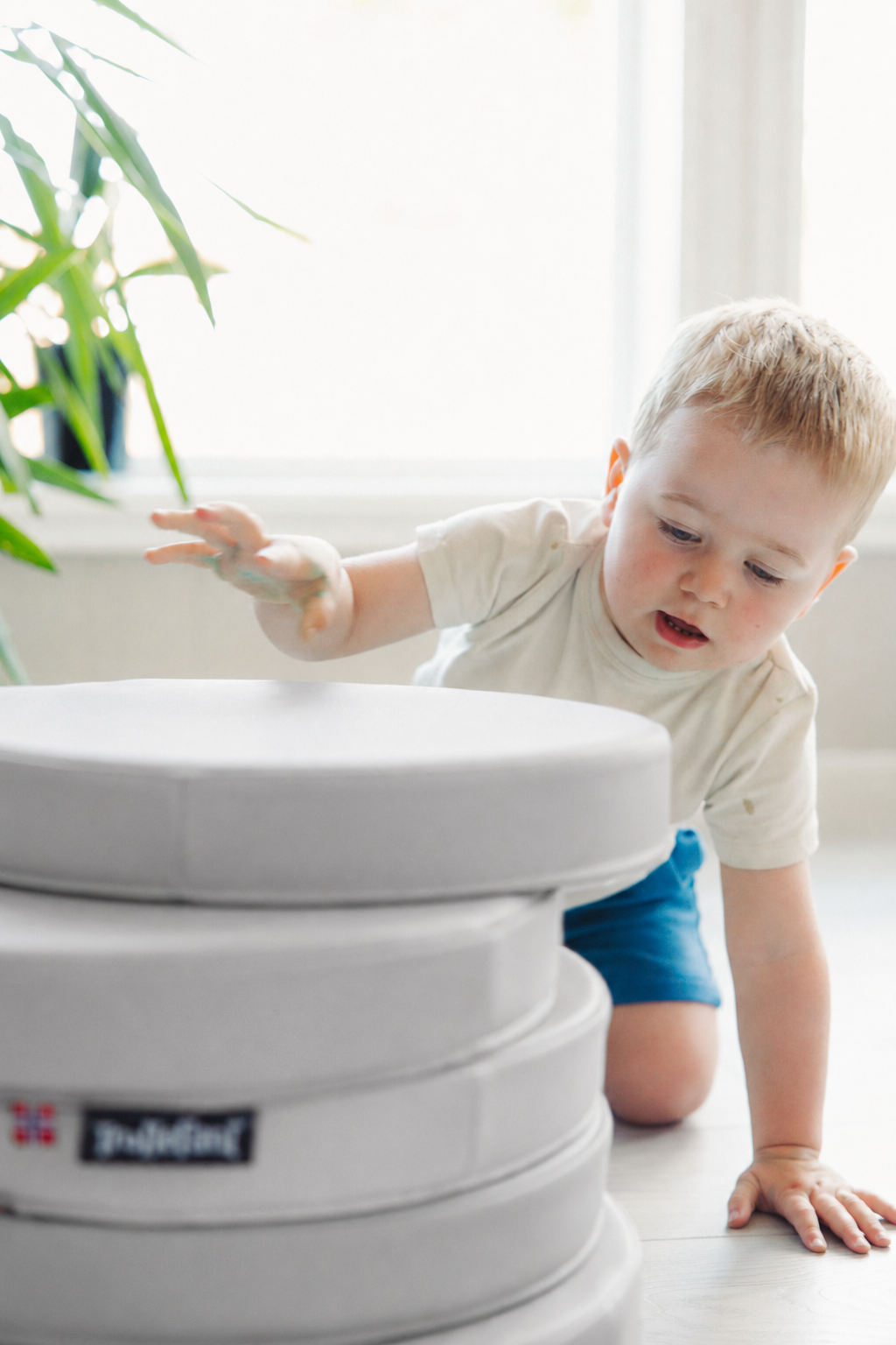 Trollefant Balancepuder – 6-pak, Lysegrå