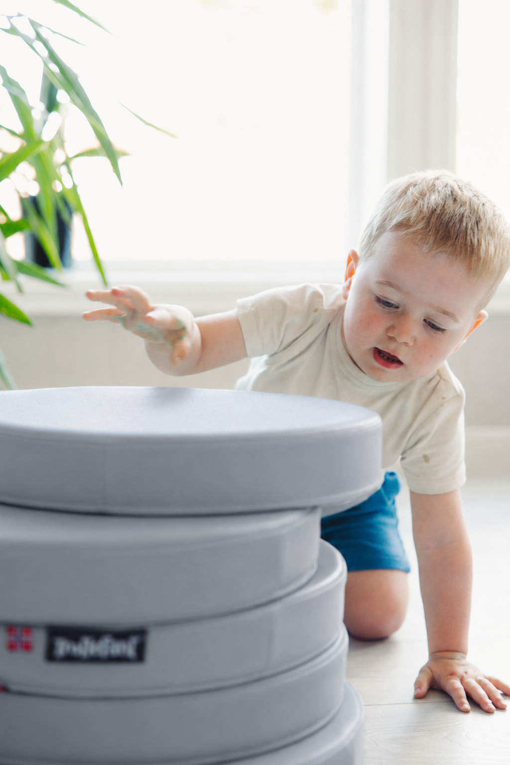 Trollefant Balancepuder – 6-pak, Mellemgrå