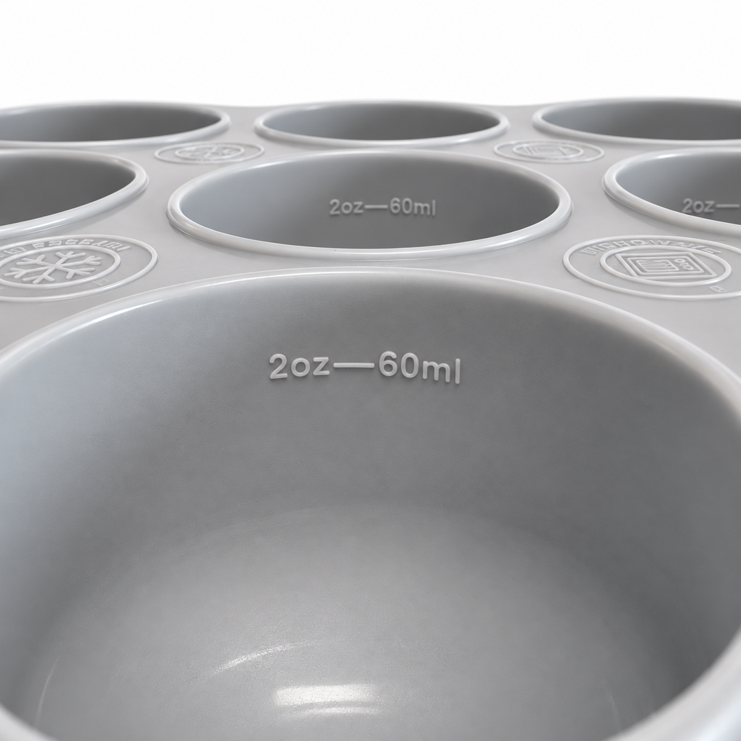 5x Trollefant fryseform med låg – 9x60 ml