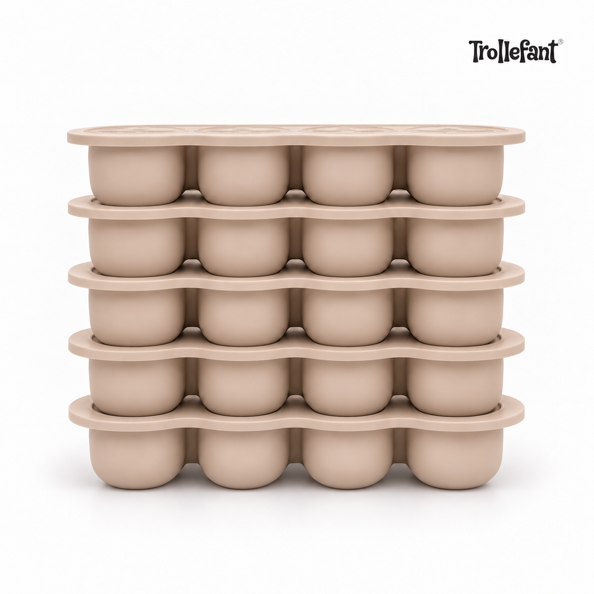 5x Trollefant fryseform med låg – 12 × 45 ml