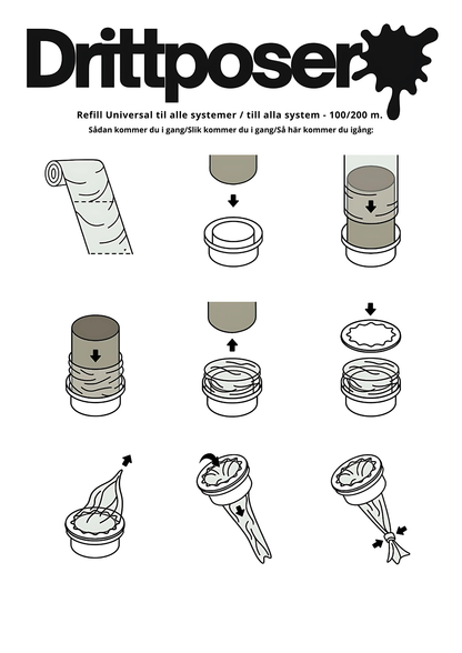 Refill Universal til alle systemer - 100 m