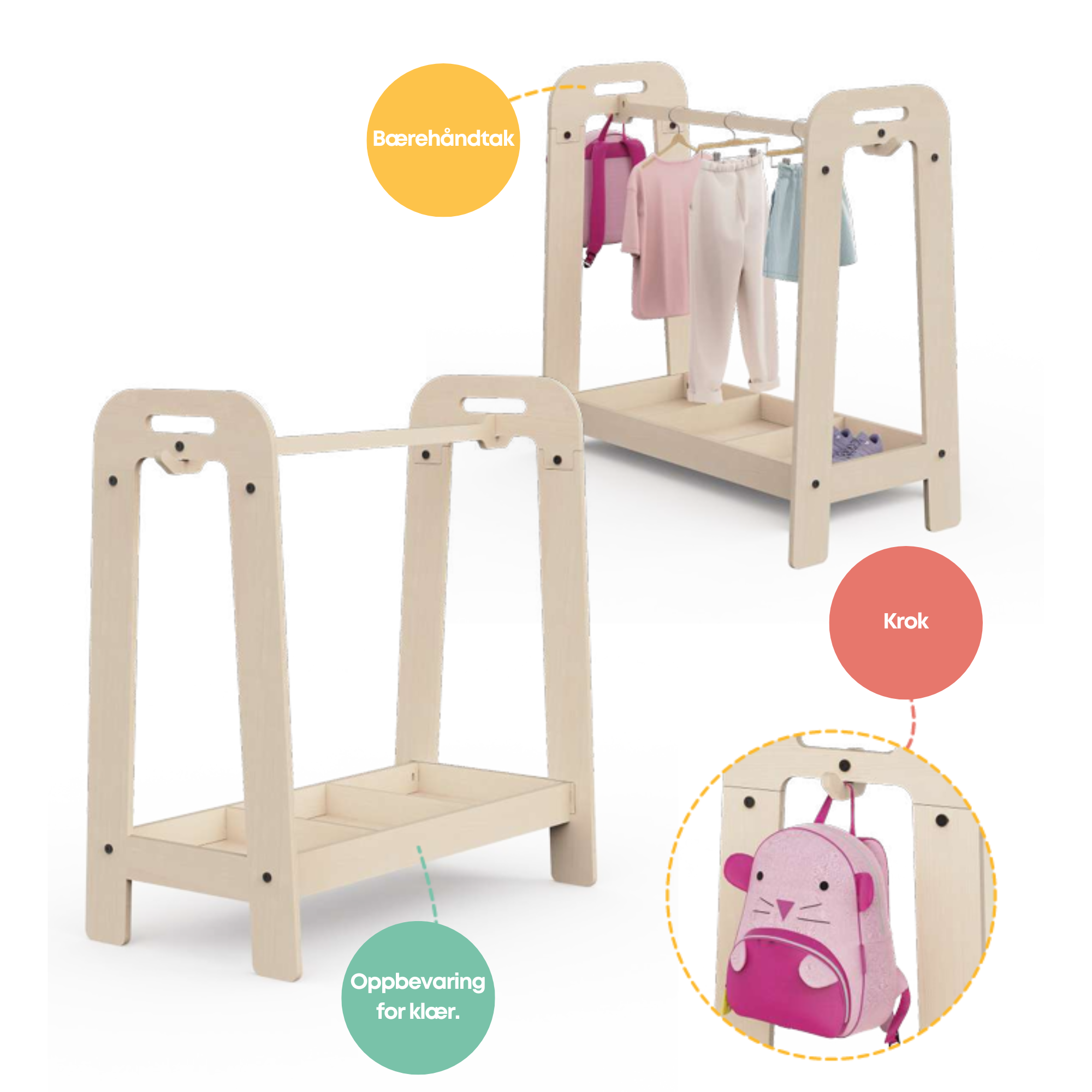 PlayRack – Montessori-inspireret opbevaring til børn