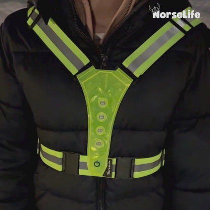 Norselife Refleksvest med LED-lys – Vælg farve